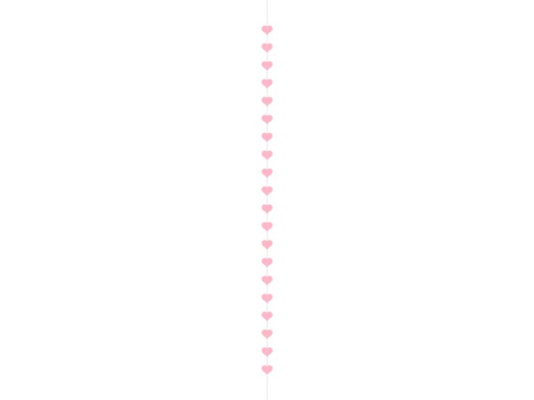 Κάθετη Γιρλάντα Καρδούλες Ροζ – 3 Μέτρα