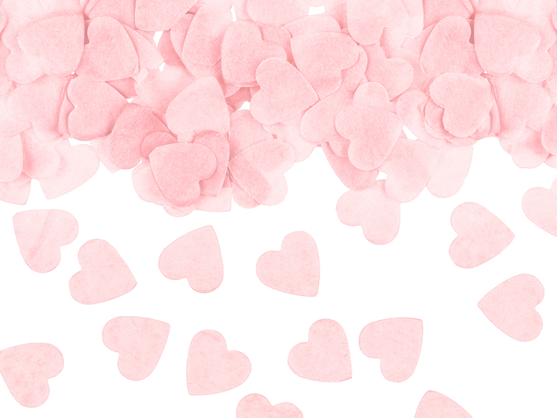 Χάρτινο Κονφετί Ροζ Καρδιές – 15 Γραμμάρια