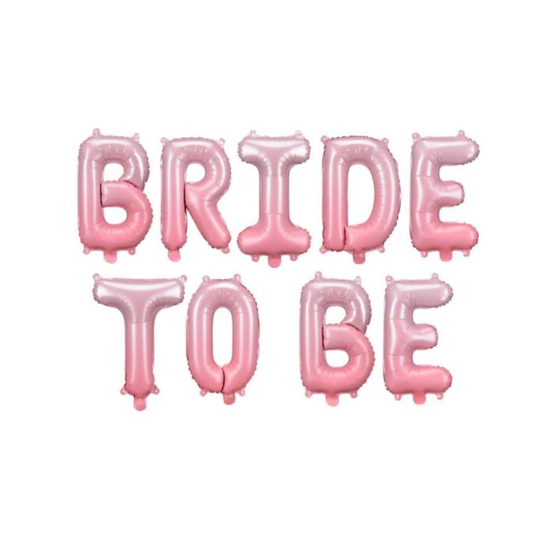 Σετ Μπαλόνια Γράμματα Bride to be Ροζ Ombre