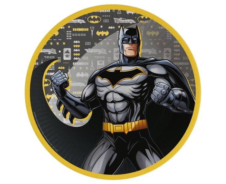 Χάρτινα Πιάτα Batman Eco 23εκ – 8 Τεμάχια