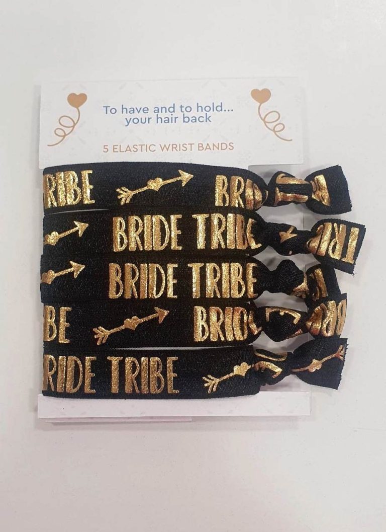 Μαύρα Ελαστικά Βραχιολάκια Bride Tribe – 5 Τεμάχια
