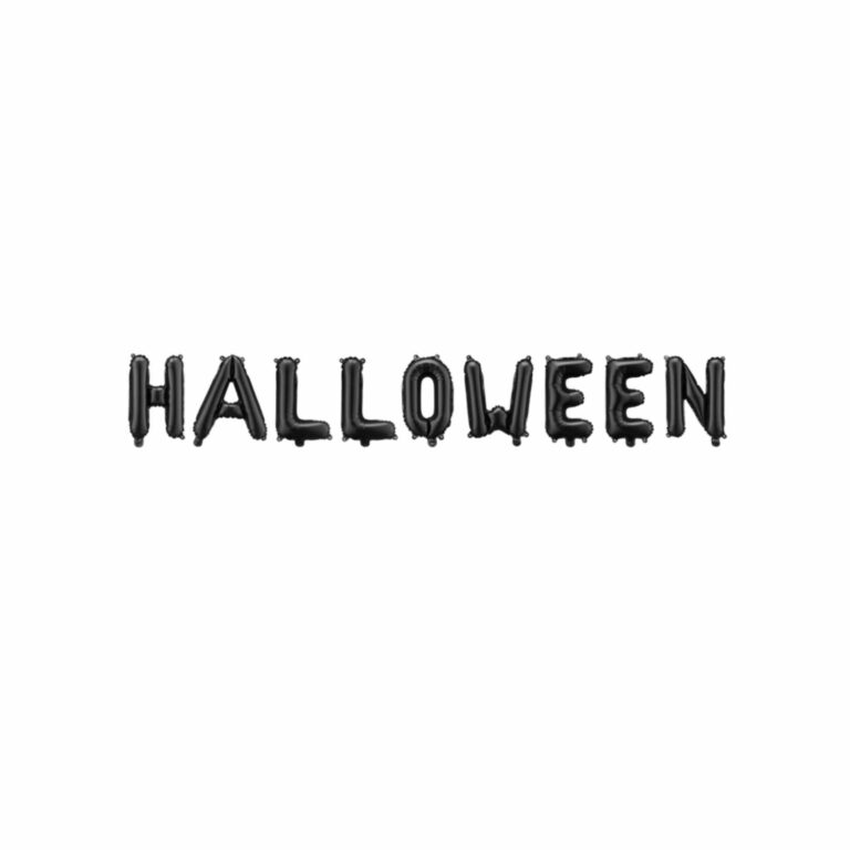 Σετ Μπαλόνια Γράμματα Halloween Μαύρα 230×35εκ