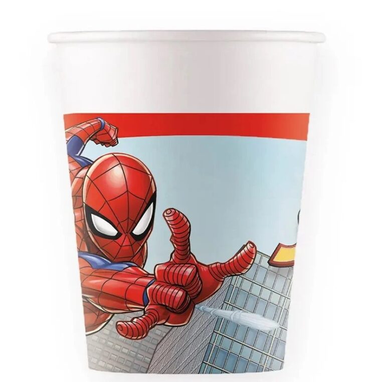 Χάρτινα Ποτήρια Spiderman 200ml– 8 Τεμάχια