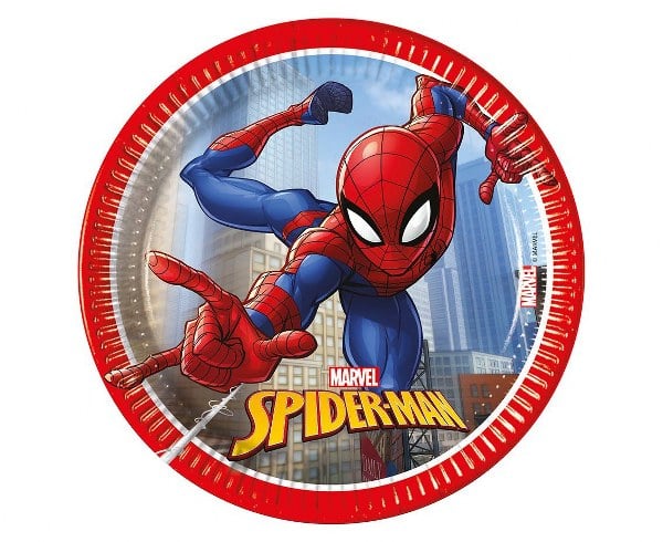 Χάρτινα Πιάτα Spiderman 20εκ – 8 Τεμάχια