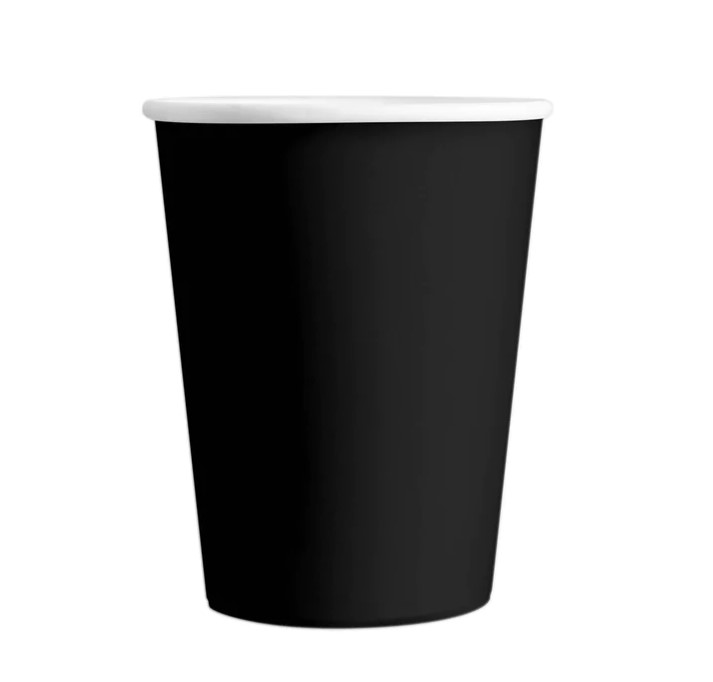Χάρτινα Ποτήρια Μαύρα 250ml – 8 Τεμάχια