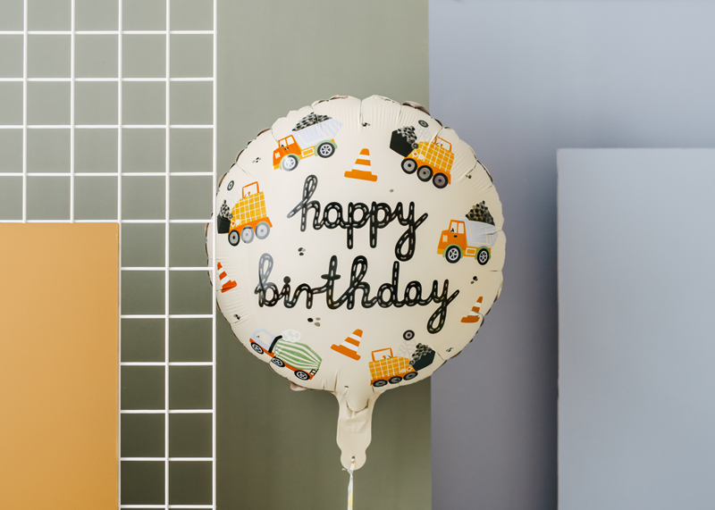 Μπαλόνι Foil Happy Birthday Εργοτάξιο 35εκ