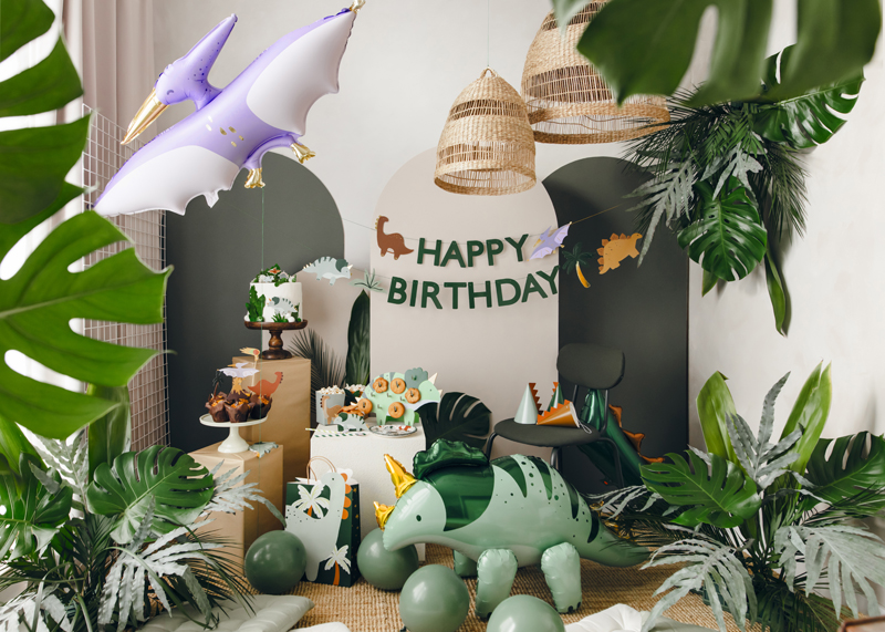 Χάρτινη Γιρλάντα Happy Birthday Δεινοσαυράκια