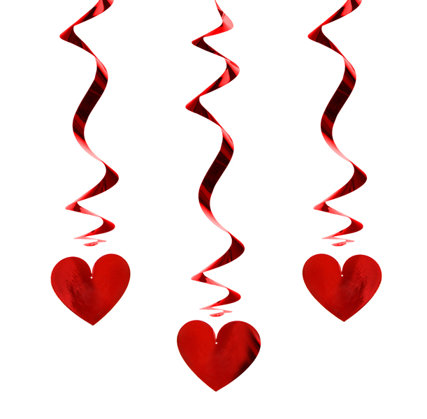 Κρεμαστές Διακοσμητικές Καρδιές Swirls – 3 Τεμάχια