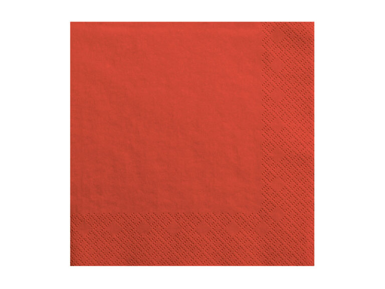 Χαρτοπετσέτες Κόκκινες 33×33εκ – 20 Τεμάχια